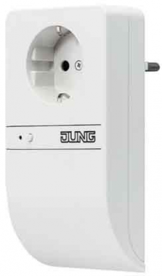 Радиодиммер универсальный в корпусе розетки-адаптера для л/н г/л обм. с эл.трансфарматором 50-420W JUNG Белый Jung Jung Механизмы FZD1254WW