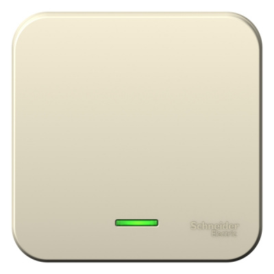 Выключатель 1-клавишный накладного монтажа (cхема 1) с подсветкой 6A 250В Systeme Electric Blanca Молочный Systeme Electric Blanca BLNVA061102