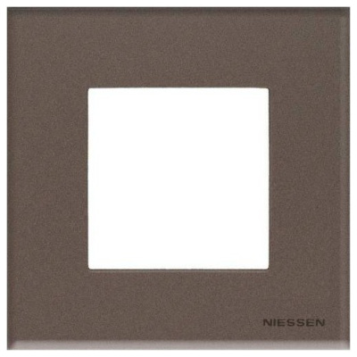 Рамка 1-постовая 2 мод ABB NIE Zenit Кофейное стекло N2271 CC ABB Zenit 2CLA227100N3701