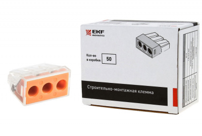 Клемма с пастой, 3 отверстия, 2,5-6,0 мм2 EKF PROxima СМК 773-173 EKF 773 plc-smk-773-173