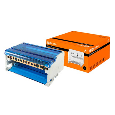 Шина "N" нулевая на DIN-рейку в корпусе 4х11групп 125A TDM TDM ELECTRIC TDM Шины SQ0801-0010