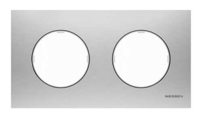 Рамка 2-постовая ABB NIE Skymoon Нержавеющая сталь 8672 OX ABB Skymoon 2CLA867200A4001