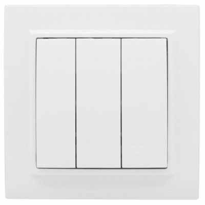 Выключатель 3-клавишный СП 10A EKF Basic Минск Белый EKF Минск ERV10-024-10