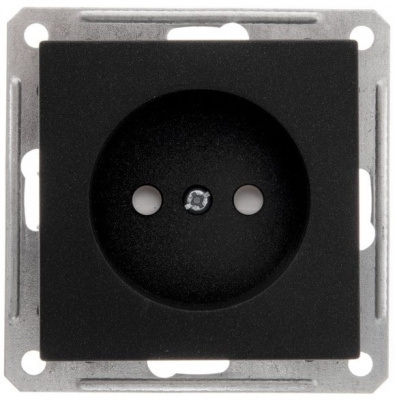 Розетка без заземления с защитными шторками Wessen 59 Черный бархат Wessen Wessen 59 RS16-151-6-86