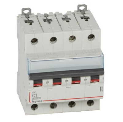 Автоматический выключатель 4P 1A C 6kA Legrand DX3 Legrand DX3 407920