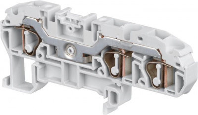 Клемма D6/8.3L пруж. 6мм.кв., 3 зажима, серая ABB ABB D 1SNA290418R0200