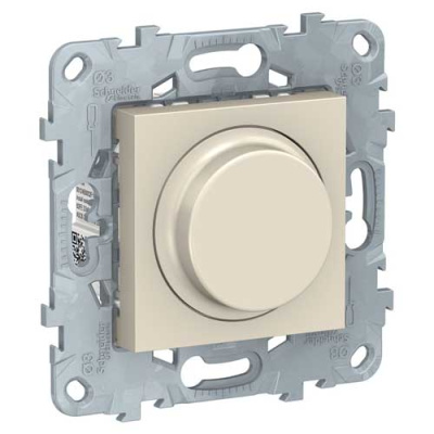 Unica New LED Светорегулятор Wiser повор-наж, универсальный 7-200Вт, Бежевый Schneider Electric Schneider Electric  NU551644