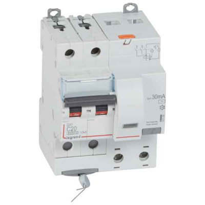 Дифференциальный автомат 2P 20A (C) 6kA тип AС 30mA Legrand DX3 Legrand АВДТ-DX3 411159