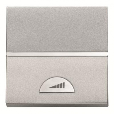 Светорегулятор клавишный универсальный 60-500 Вт 2 мод ABB NIE Zenit Серебряный N2260.1 PL ABB Zenit 2CLA226010N1301