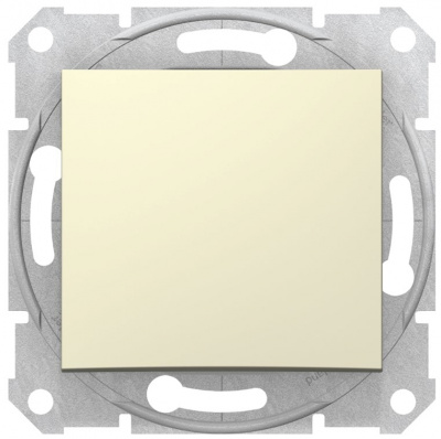 Выключатель 1-клавишный кнопочный 10A Schneider Electric Sedna Бежевый Schneider Electric Sedna SDN0700147