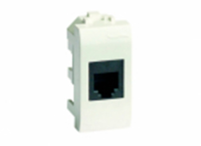 Розетка W45 1XRJ45 CAT.5E формата 45Х22,5 белая RAL 9003 Schneider Electric Schneider Electric  RIN-145K5E-B