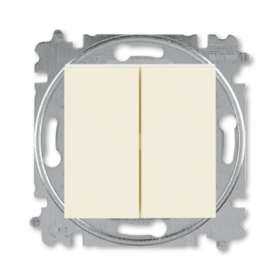 Выключатель двухклавишный слоновая кость / белый ABB Levit ABB Levit 2CHH590545A6017