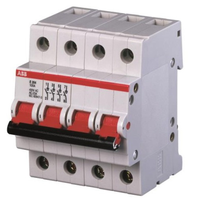 Рубильник модульный 4P 125A ABB E204/125r ABB E200 2CDE284001R0125