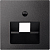 Накладка розетки UAE RJ45 наклонной 1 пост Merten System M Антрацит
