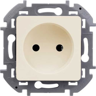 Розетка без заземления для скрытого монтажа 16 А, напряжение ~250В, 3680 Вт. Legrand Inspiria Слоновая кость Legrand Inspiria 673711