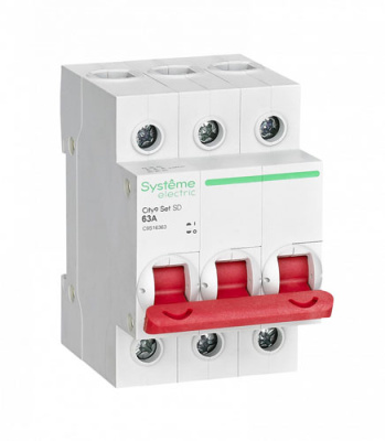 Рубильник 3P 63А 400В SE City9 Set Systeme Electric City9 Set C9S16363