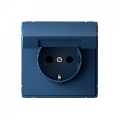 ARTGALLERY РОЗЕТКА с заземл. со шторк. с крышкой, 16А, IP20, механизм, АКВАМАРИН Systeme Electric ArtGallery GAL001146