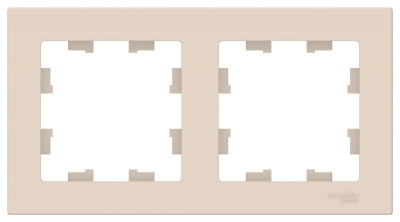 Рамка 2-постовая универсальная Schneider Electric AtlasDesign Бежевый Systeme Electric AtlasDesign ATN000202