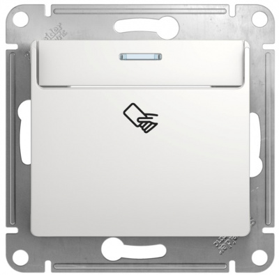 Выключатель карточный 10A (схема 6) Systeme Electric Glossa Белый Systeme Electric Glossa GSL000169