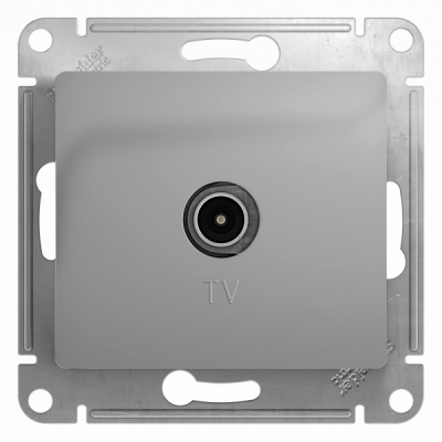 Розетка TV механизм Systeme Electric Glossa Алюминий Systeme Electric Glossa GSL000393