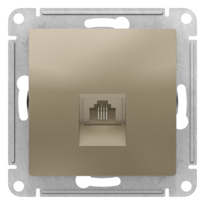 Розетка телефонная RJ11 механизм Schneider Electric AtlasDesign Шампань Systeme Electric AtlasDesign ATN000581