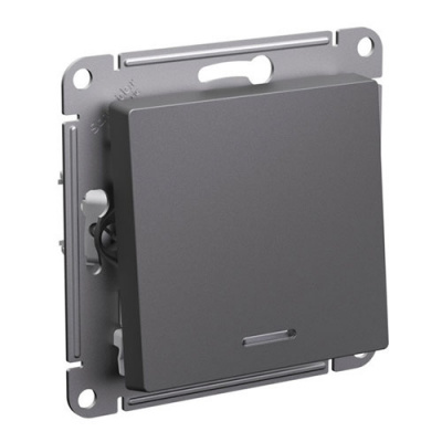 SE AtlasDesign Выключатель 1-клавишный с подсветкой Базальт сх.1а 10АХ механизм Systeme Electric AtlasDesign ATN001413