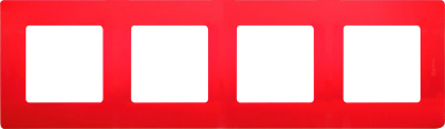 Рамка 4-постовая Legrand Etika Красный Legrand Etika 672534