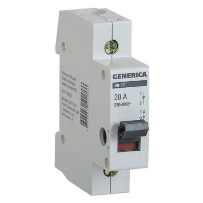 Выключатель нагрузки IIEK GENERICA ВН-32 (мини-рубильник) 1Р 63А IEK ВН-32 MNV15-1-063