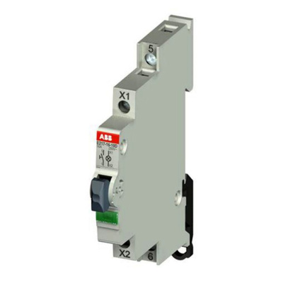 Выключатель кнопочный с подсветкой зеленый ABB E217-16-01D48 ABB E210 2CCA703262R0001