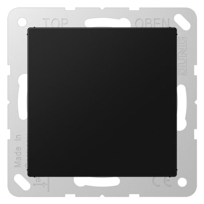 Клавиша для балансирных выключателей с окошком дюропласт Jung Черный матовый Jung A серия A595KO5SWM