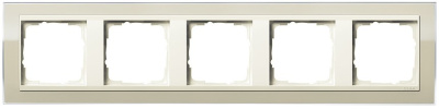 Рамка 5-постовая Gira Event Clear Песочный/Кремовый глянец Gira Event Clear 0215771Gira