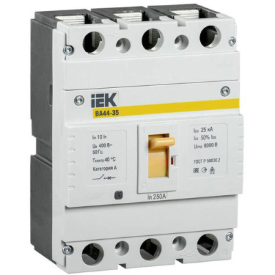Автоматический выключатель 3Р 250А 25кА IEK ВА44-35 IEK ВА44-35 SVA4410-3-0250