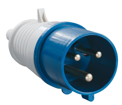 Вилка переносная 2P+РЕ 32A/250V IP44 синий IEK ССИ-023 IEK ССИ PSR01-032-3