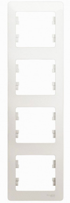 Рамка 4-постовая вертикальная Systeme Electric Glossa Перламутр Systeme Electric Glossa GSL000608