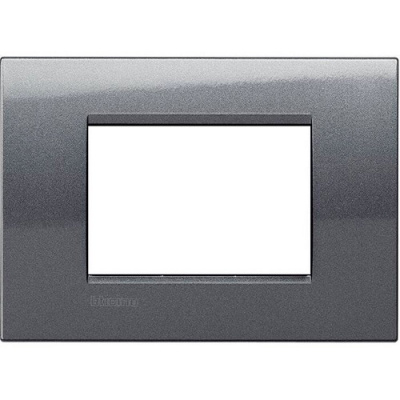 LivingLight Рамка "Сталь", итальянская модульность, 3 модуля Bticino Bticino  LNA4803AC