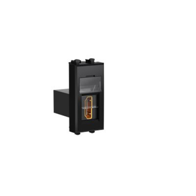 HDMI розетка модульная, тип А-А, "Avanti", "Черный квадрат", 1 модуль DKC DKC Avanti 4402251DKC
