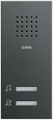 Звонок накладного монтажа 5 мелодий регулировка громкости сигнала Gira System-55 Антрацит Gira System 55 120028Gira