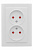 Розетка 2-местная СП без заземления 10A с защитными шторками EKF Basic Минск Белый