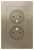Розетка двойная без заземления 16A в сборе Schneider Electric AtlasDesign Шампань Systeme Electric AtlasDesign ATN000520