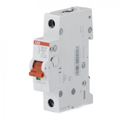 Рубильник модульный 1P 63A с красной ручкой ABB SD201 ABB  2CDD281101R0063