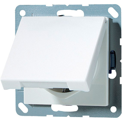 Розетка штепсельная SCHUKO 16A, 250В~ с крышкой Jung Белый Jung Eco Profi EP421KLWW