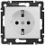 Розетка с заземлением 1-ая с защитными шторками винт.зажим Legrand Valena Белый