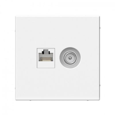 ARTGALLERY РОЗЕТКА двойная ТВ + компьютерная RJ45, кат. 5Е, ЛОТОС Systeme Electric ArtGallery GAL001389
