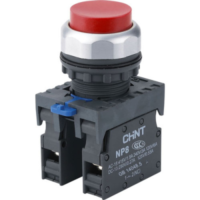 Кнопка управления NP8-11BN/4 без подсветки, красная 1НО+1НЗ IP65 (R) CHINT CHINT  667114CHINT