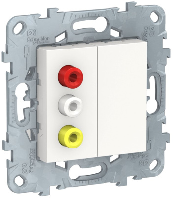 Розетка 3 RCA Schneider Electric Unica New Белый Schneider Electric Unica New NU543118