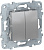 Переключатель 2-клавишный 2 х сх.6 Schneider Electric Unica New Алюминий