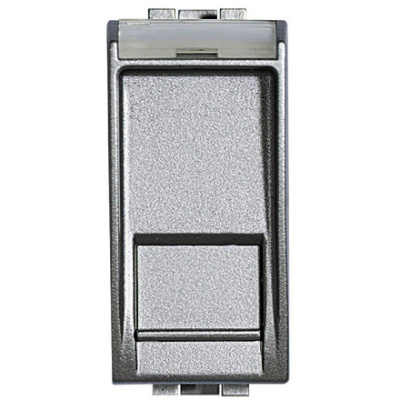 Розетка компьютерная RJ 45 cat 5E UTP Bticino Living Light Алюминий Bticino Living Light NT4279C5E