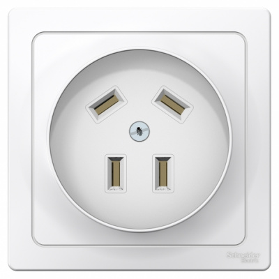 Розетка силовая скрытой установки 3К+З 32A 440В Systeme Electric Blanca Белый Systeme Electric Blanca BLNSR003241