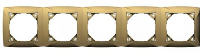 Рамка 5-постовая SE Дуэт Шампань Schneider Electric Дуэт WDE000405