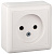 Розетка 1-ая без заземления 10A изолир. плата накладная в сборе Wessen Хит Белый
